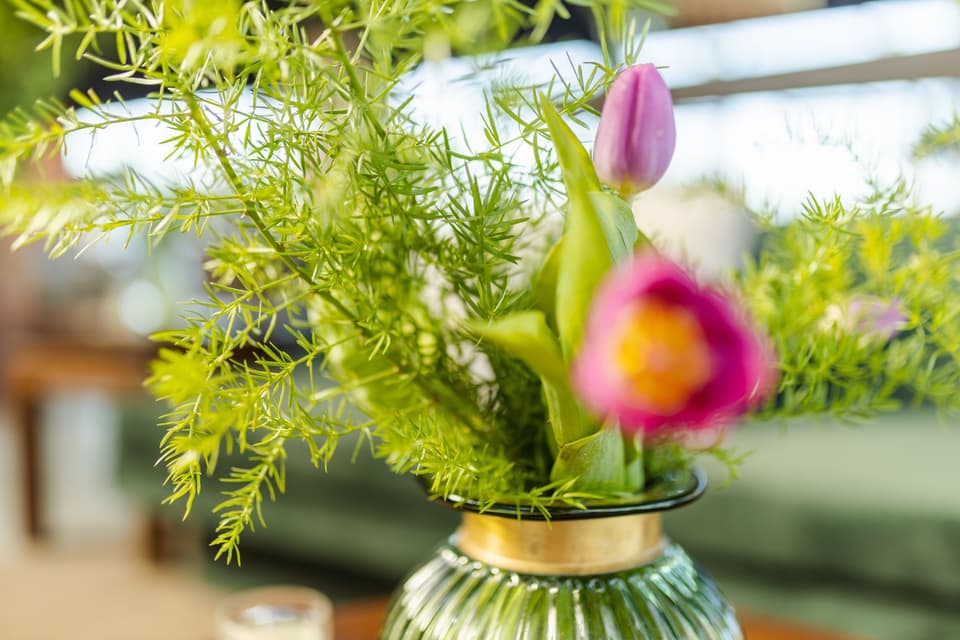 Tulips on a table